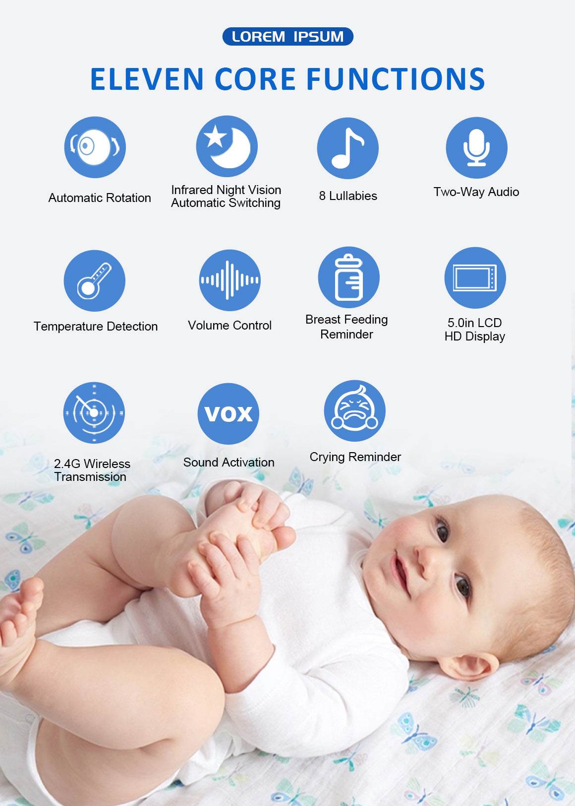 New hot selling baby monitor baby monitor no need for wifi baby crying reminder baby monitor
