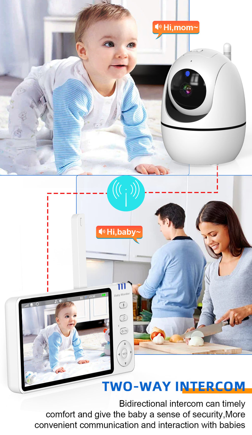 New hot selling baby monitor baby monitor no need for wifi baby crying reminder baby monitor