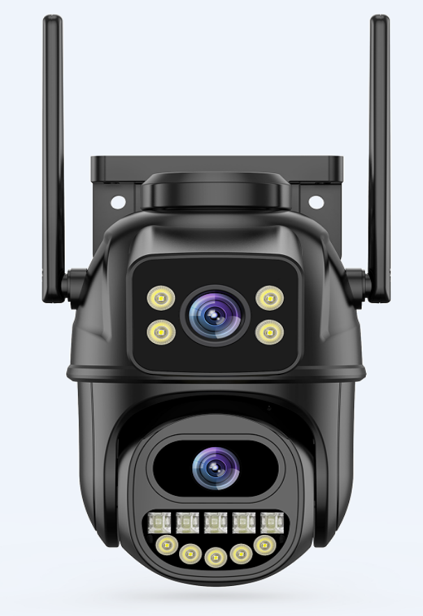 ICSEE dual lens wireless WiFi monitoring camera, high-definition full-color night vision, mobile phone remote outdoor monitor