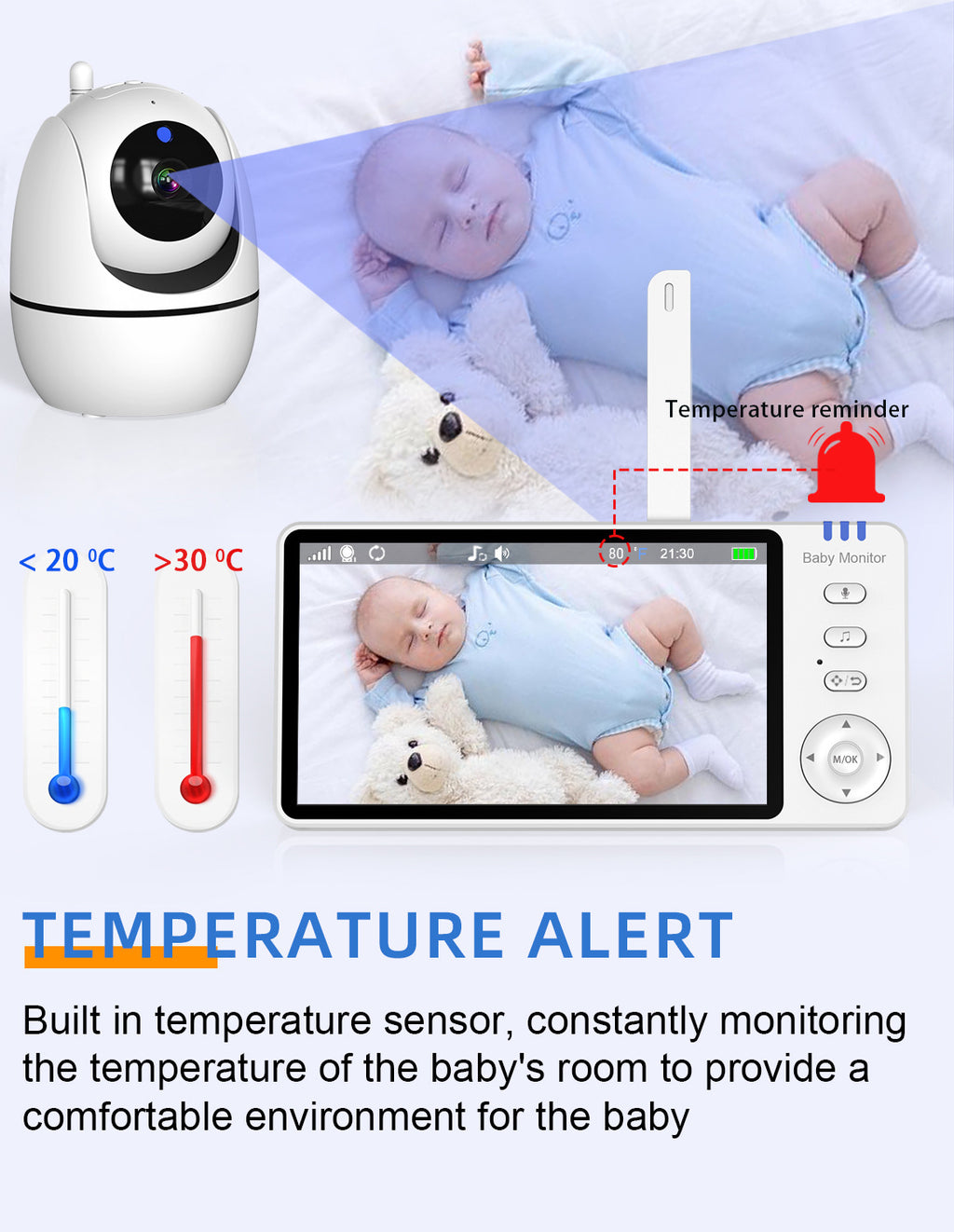 New hot selling baby monitor baby monitor no need for wifi baby crying reminder baby monitor
