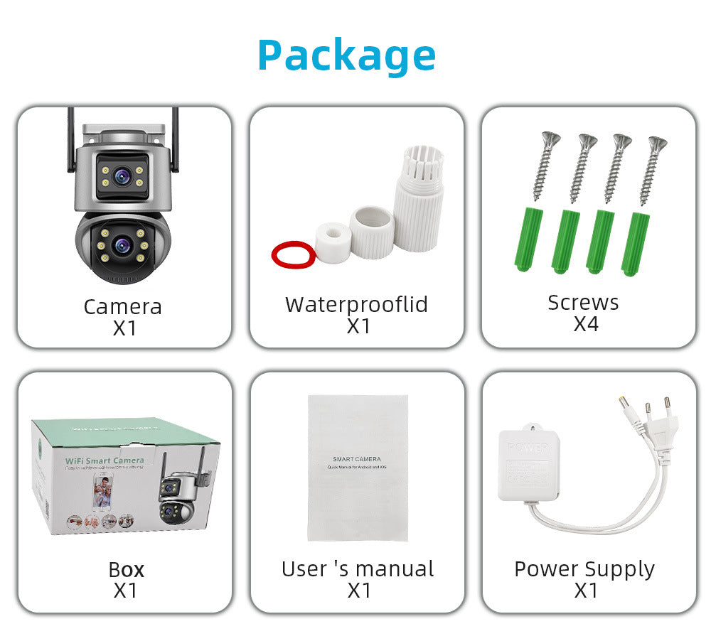 Super look at ICSee binocular gun ball linkage wireless wifi monitoring ball machine outdoor network camera