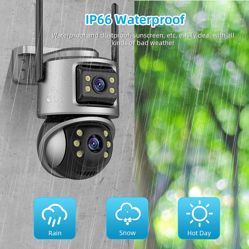 Super look at ICSee binocular gun ball linkage wireless wifi monitoring ball machine outdoor network camera