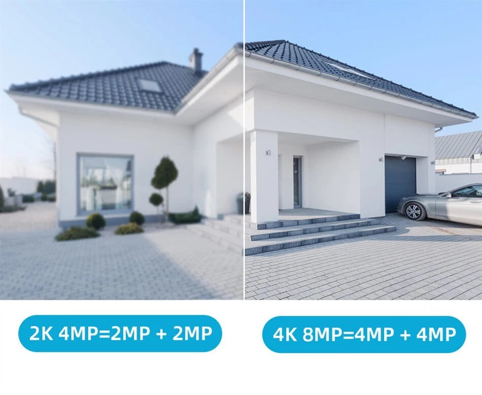 ICSee WiFi Wireless IP Camera Dual lens Full HD CCTV PTZ Home Outdoor Security