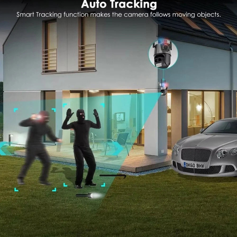 8MP Wireless WIFI Camera Outdoor CCTV PTZ Smart Home Security IR Cam IP66 4K New