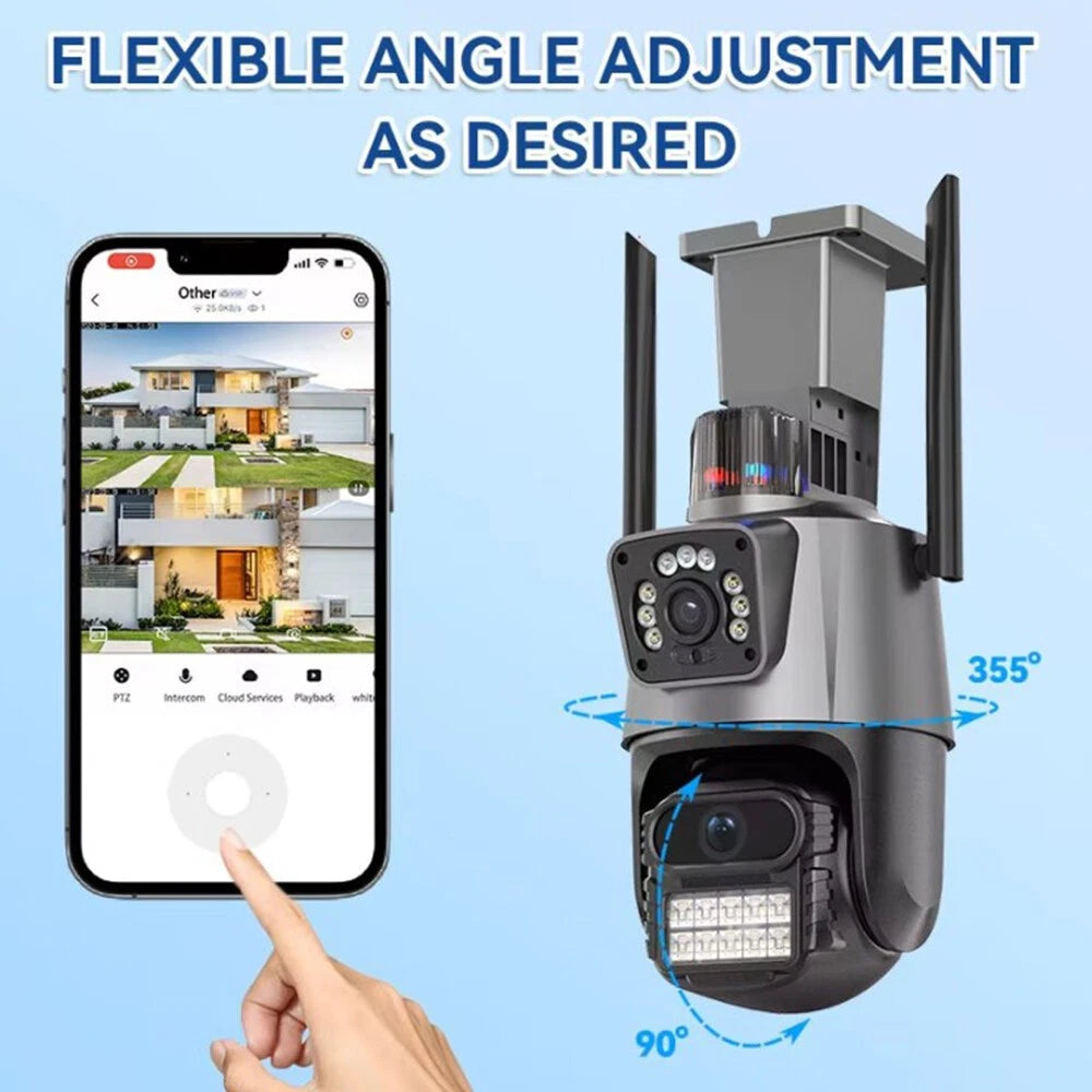 8MP Wireless WIFI Camera Outdoor CCTV PTZ Smart Home Security IR Cam IP66 4K New