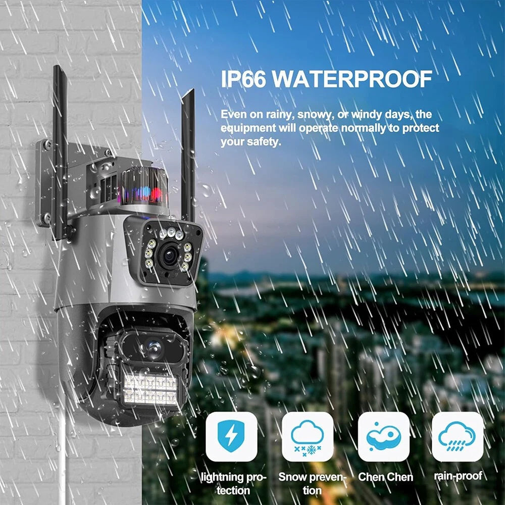 8MP Wireless WIFI Camera Outdoor CCTV PTZ Smart Home Security IR Cam IP66 4K New