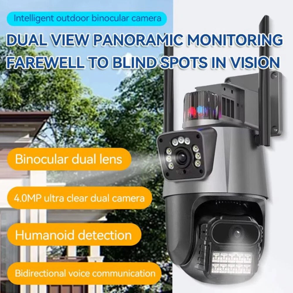 8MP Wireless WIFI Camera Outdoor CCTV PTZ Smart Home Security IR Cam IP66 4K New