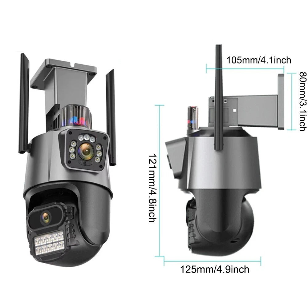 8MP Wireless WIFI Camera Outdoor CCTV PTZ Smart Home Security IR Cam IP66 4K New