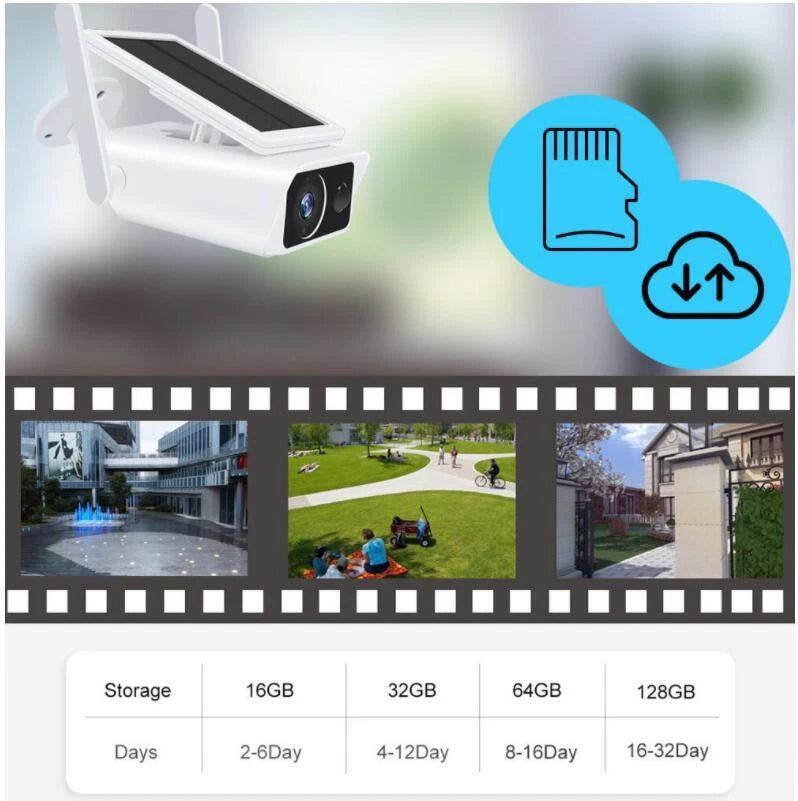 Outdoor 1080P HD Solar Power Security Camera Wireless WiFi IP Night Vision Cam