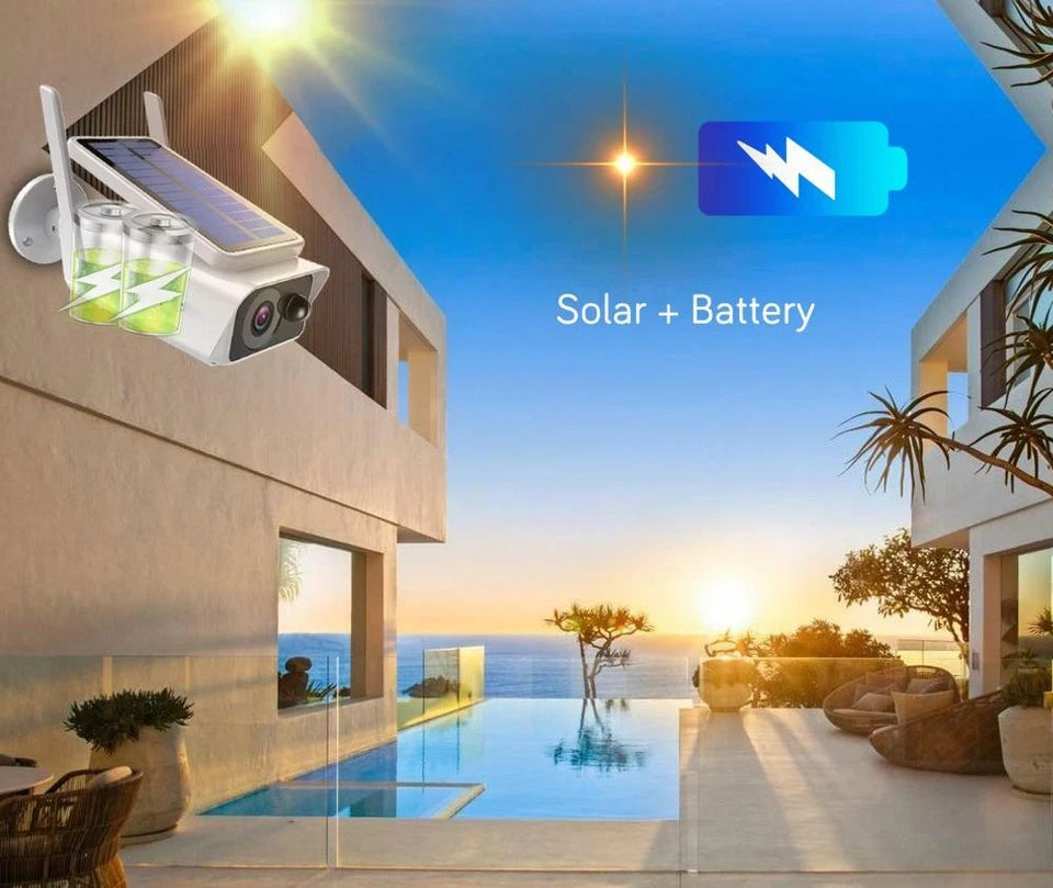Outdoor 1080P HD Solar Power Security Camera Wireless WiFi IP Night Vision Cam